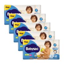 Kit 5 Fraldas Babysec Ultrasec Mega Galinha Pintadinha M com 38 unidades Kit 5 Fraldas Babysec Ultrasec Mega Galinha Pintadinha M com 38 unidades