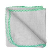 Kit 5 Fraldas de Pano 100% Algodão com Crochê 68x68cm para Artesanato