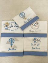 Kit 5 fraldas de pano bordadas Kit 5 fraldas de pano bordadas