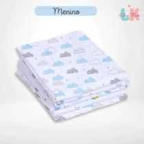Kit 5 Fraldas Luxo Estampada com Bainha Tecido Duplo 70x67cm 100% algodão