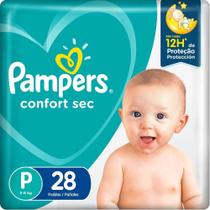 KIT 5 FRALDAS PAMPERS CONFORT SEC JUMBO P/28 = 140un