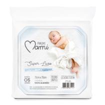 Kit 5 Fraldas Super Luxo Papi 70x70cm Tecido Duplo Branco Kit 5 Fraldas Super Luxo Papi 70x70cm Tecido Duplo Branco