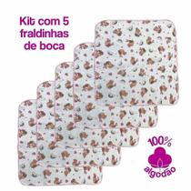 Kit 5 Fraldinha De Boca Bebê Turma Da Mônica Crochê Feminino Kit 5 Fraldinha De Boca Bebê Turma Da Mônica Crochê Feminino