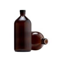 Kit 5 Frascos De Vidro Âmbar 1000ml Com Tampa E Batoque