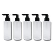 Kit 5 Frascos Tampa Válvula Pump 100ml Cilíndricos Viagem Sabonete Liquido Skincare Shampoo Kit 5 Frascos Tampa Válvula Pump 100ml Cilíndricos Viagem Sabonete Liquido Skincare Shampoo