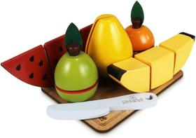 Kit 5 Frutinhas Com Corte Em Madeira Faz De Conta New Art