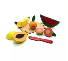 Kit 5 Frutinhas com corte em Madeira New - 462