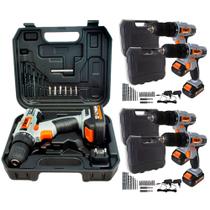 Kit 5 Furadeira Parafusadeira à Bateria 12V com Maletas e Acessórios FP12X NKF