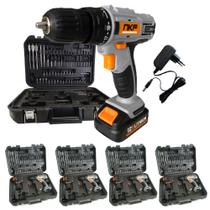 Kit 5 Furadeira Parafusadeira à Bateria 12V com Maletas e Acessórios FP12X50 NKF