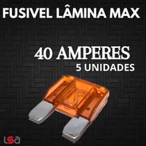 Kit 5 Fusivel Max De 20 A 100 Amperes + Porta Fusivel 5 Uni