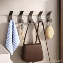 Kit 5 Gancho Suporte De Parede Resistente Sem Furos Adesivo