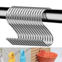 Kit 5 Gancho Tipo S Inox Pendurar Utensílios Suporte Cozinha