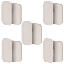 Kit 5 Ganchos Organizadores de Parede Multiuso Adesivo Ganchinhos Pendurar OU Eleve Bege