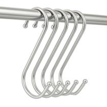 Kit 5 Ganchos Tipo S em Inox Suporte Para Cozinha Armários Casa Uny Home