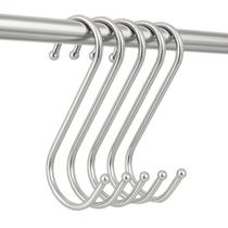 Kit 5 Ganchos Tipo S em Inox Suporte Para Cozinha Armários Casa Uny Home Kit 5 Ganchos Tipo S em Inox Suporte Para Cozinha Armários Casa Uny Home