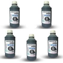 Kit 5 Garrafa De 1L De Tinta Para Recarga Deskjet Epson 504 L555 L565 L605 L800