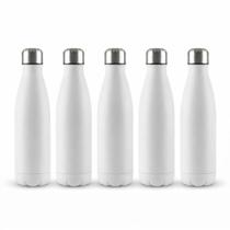 kit 5 Garrafa Squeeze Térmica 500Ml Abertura Larga Vedação Hermética Preto Branco Trabalho Academia kit 5 Garrafa Squeeze Térmica 500Ml Abertura Larga Vedação Hermética Preto Branco Trabalho Academia