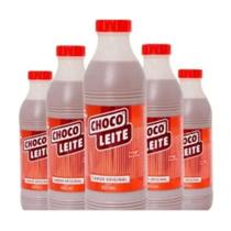 Kit 5 garrafas choco leite chocolate original 880ml bebida láctea pronta para beber