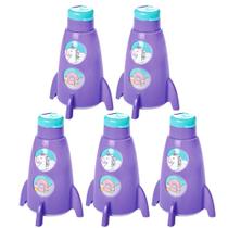 Kit 5 Garrafas de Foguete Unicórnio Lembrança Decoração de Festa e Aniversário