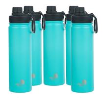 kit 5 Garrafas trilhas 650 Verde esmeralda