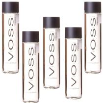 Kit 5 Garrafas Voss Água com Gás 375ml Original Garrafa de Vidro Premium Estilo Sofisticado