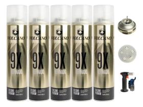 Kit 5 Gás Butano Refinado 9x Refil 9XGS1DR Volcano
