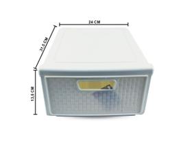 Kit 5 Gaveteiro Modular Empalhável Organizador Multiuso Rattan Plástico Resistente 1 Unidade