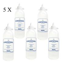 Kit 5 - Gel Condutor Contato Para Ultrason Tens Doppler 250ml