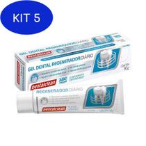 Kit 5 Gel Dental Regenerador Diario Dentalclean - 90G
