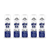Kit 5 Gelo Spray Alivi Ice 280ml Esportivo Massagem Dor Musc Kit 5 Gelo Spray Alivi Ice 280ml Esportivo Massagem Dor Musc
