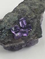 Kit 5 Gemas Naturais Ametista Retangular Aprox. 7x9mm 2.3ct