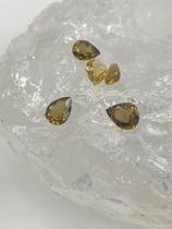 Kit 5 Gemas Naturais Citrino Gota Aprox. 10mm 1.5ct