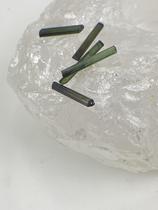 Kit 5 Gemas Naturais Turmalina Verde Bastão Aprox 20mm 2.3ct