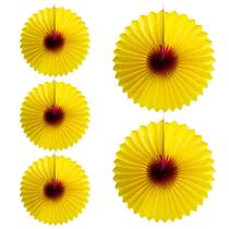 KIT 5 Girassol Degradê 40cm Leque Decoração Festa Junina KIT 5 Girassol Degradê 40cm Leque Decoração Festa Junina