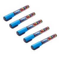 Kit 5 Giz Líquido Caneta Dupla 05mm 8g Azul Kit 5 Giz Líquido Caneta Dupla 05mm 8g Azul