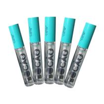 Kit 5 Gloss Lip Balm Bocão Lábios Volumoso Coleção Safira