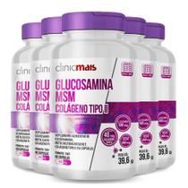 Kit 5 Glucosamina Msm Colágeno Clinicmais 60 Cápsulas Kit 5 Glucosamina Msm Colágeno Clinicmais 60 Cápsulas