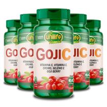 Kit 5 Goji C Unilife 60 Cápsulas 500mg