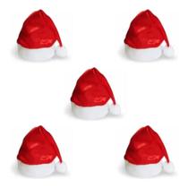 Kit 5 Gorro Touca Papai Noel Natal Fantasia Decoração