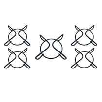 Kit 5 Grade Trempe Grelha Atlas Esmaltada Fogão Cooktop 5 Bocas Agile Up Tropical Glass