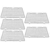 Kit 5 Grades Para Resfriar Alimentos Antiaderente Confeitaria Bolos Biscoitos 40x25cm