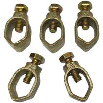 Kit 5 Grampo de Aterramento Simples para Haste de 1/2 até 5/8 Conector Reforçado