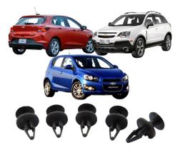 Kit 5 Grampos Bucha Presilha Chevrolet Sonic Onix Captiva