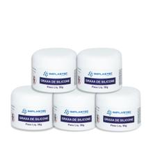 Kit 5 Graxa Silicone Dielétrica Implastec Lubrificantes Especiais IGS200 50g Para Equipamentos De Laboratório