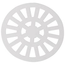 Kit 5 Grelha Redonda com Diâmetro de 9,7cm em PVC Astra Branco
