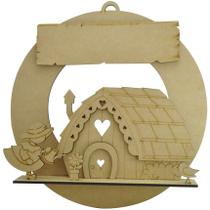 Kit 5 Guirlanda Decoração Parede Porta Casa 35cm Mdf Madeira