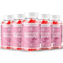 Kit 5 Gummy Beauty Hair Vitamina para Cabelo e Unha Bari Caps