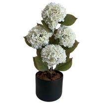Kit 5 h hortensia premiun real touch 52cm cor creme out cm 240 120 cb24 bg12