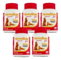 Kit 5 Hemolitan Pet Paracães E Gatos 30 Comprimidos Vetnil Kit 5 Hemolitan Pet Paracães E Gatos 30 Comprimidos Vetnil