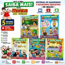 Kit 5 Hqs Em Inglês Passatempos Infantis Educativos da Turma da Mônica Coleção Saiba Mais! Monica And Friends Kit 5 Hqs Em Inglês Passatempos Infantis Educativos da Turma da Mônica Coleção Saiba Mais! Monica And Friends